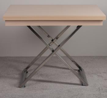 Стол-трансформер Levmar Cross D31/S79 Выбеленный дуб/Нержавеющая сталь