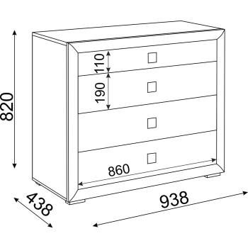 Комод малый Ника М26 Глэдис