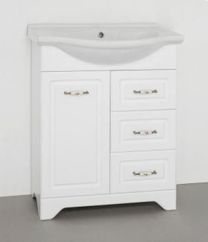 Тумба с раковиной Style Line Олеандр-2 65 (3 ящ.) + Умывальник Байкал 65