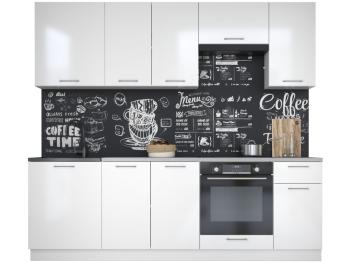 Кухонный гарнитур Империал Ника Глосс 2,4 м с вытяжкой