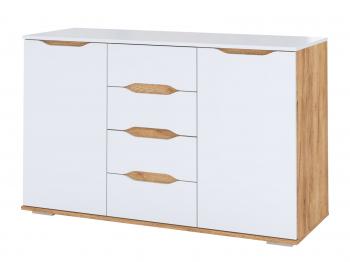 Белый глянец/Дуб крафт золотой