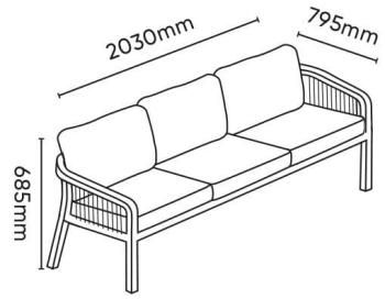 Комплект деревянной мебели Reehouse Ravona TAG/RAVONA-KD/LOUNGE