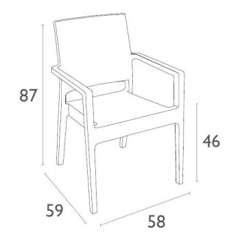 Комплект пластиковой мебели Siesta Balcony Set Miami Ibiza