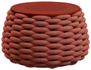 Пуф-столик плетеный с подушкой Tagliamento Pouf Ø670