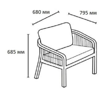 Комплект деревянной мебели Tagliamento Ravona TAG/RAVONA-KD/LOUNGE2