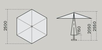 Зонт профессиональный Scolaro Lido Titanium