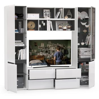 Гостиная Mobi Сидней Комплектация № 39 13.63 + 15.57 2шт + 13.200 + 13.201