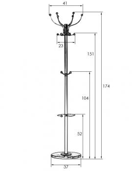 Вешалка напольная Dobrin LM-Y-256