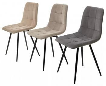 Стул M-CITY UNO 25 Велюр, черный каркас