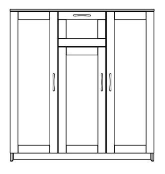 Тумба Гуд Лакк Сириус 117х123 (3 двери и 1 ящик)