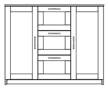 Тумба Гуд Лакк Сириус 117х95 (2 двери и 3 ящика)