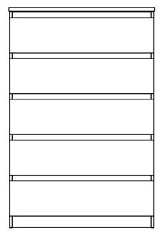 Комод Гуд Лакк Мальта 80х121 (5 ящиков)