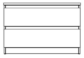 Комод Гуд Лакк Мальта 80х54 (2 ящика)
