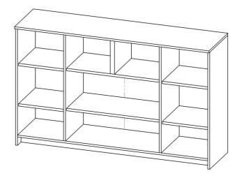 Тумба Гуд Лакк Сириус 156х95 (4 двери и 2 ящика)
