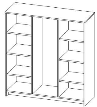 Тумба Гуд Лакк Сириус 117х123 (2 двери и 4 ящика)