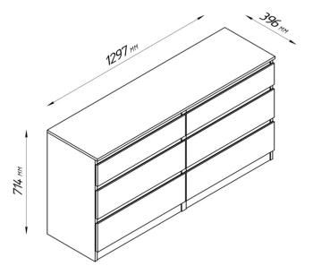 Комод Гуд Лакк Кастор (6 ящиков)