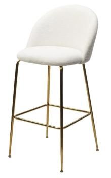 GLADE NINI-01 белый, teddy / золотой каркас