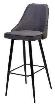 СЕРЫЙ #27, велюр/ черный каркас