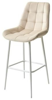 H-06 Бежевый, велюр / белый каркас