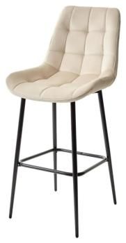 H-06 Бежевый, велюр / черный каркас