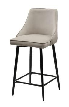 H-06 Бежевый, велюр / черный каркас