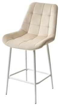 H-06 Бежевый, велюр / белый каркас