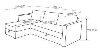 Диван трехместный с угловой секцией Гуд Лакк Тилаус КП