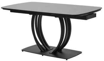 KL-136 Серый мрамор матовый, итальянская керамика/ черный каркас