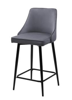 H-14 Серый, велюр / черный каркас