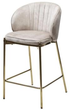 VBP-207 античный бежевый, велюр / золотой каркас