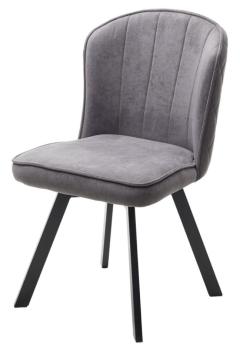 B28 Темно-серый, велюр / черный каркас