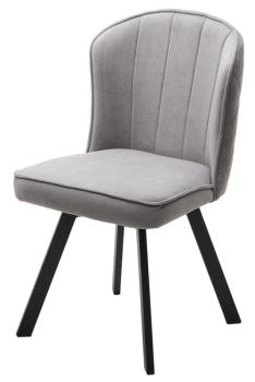 B22 Серый, велюр / черный каркас