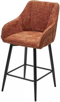 3018-09 терракотовый, шенилл / черный каркас