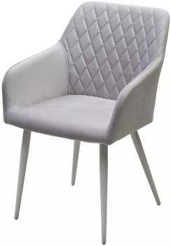 СВЕТЛО-СЕРЫЙ BM-4, велюр / белый каркас