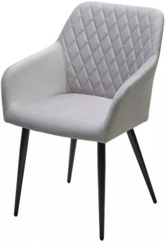 СВЕТЛО-СЕРЫЙ BM-4, велюр / черный каркас