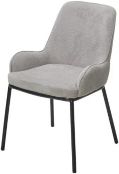 CATO-16 Светло-серый, фактурная ткань / черный каркас