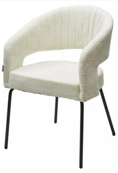 3018-01 белый, шенилл / черный каркас