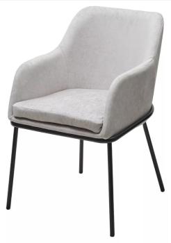 RAIN 16 пыльный серый, велюр / черный каркас