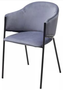 H-14 Серый, велюр / черный каркас