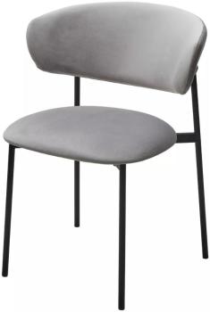 H-09 Светло-серый, велюр / черный каркас