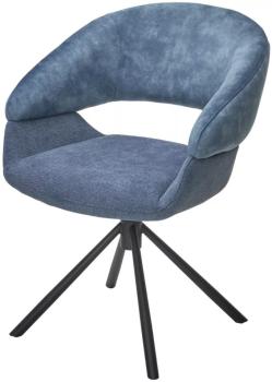 7525-56 Синий, велюр/ ENJOY-315 Синий, ткань/ Черный