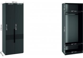 Шкаф двустворчатый Woodville Ника