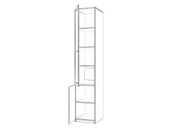 Шкаф однодверный Атлант Бэль со стеклом