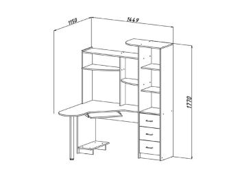 Стол компьютерный Атлант Интел-9