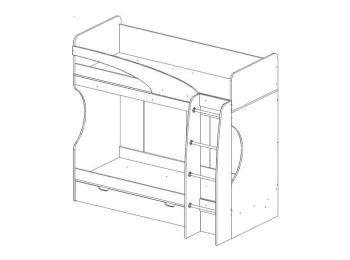 Двухъярусная кровать Атлант Карамель 77-02