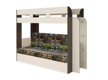 Ясень Анкор Светлый / Бодега Темный / Ткань Музыка