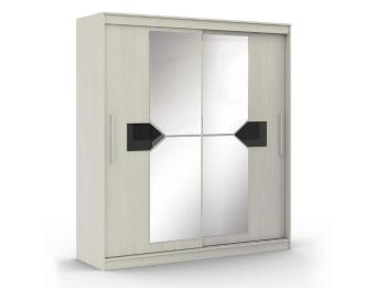 Ясень Шимо светлый/Сосна Карелия+черное стекло