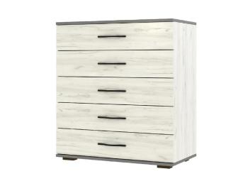 Дуб Крафт Белый / Серый Шифер