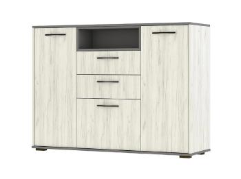 Дуб Крафт Белый / Серый Шифер