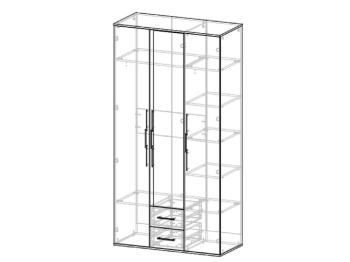 Шкаф трехдверный Атлант Бастион